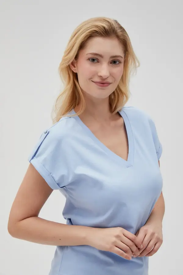 Marisse Marisse Women's T-Shirt L-Ts-4621 L.Blue