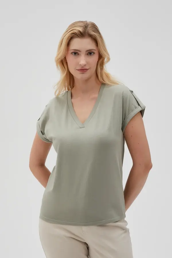 Marisse Marisse Women's T-Shirt L-Ts-4621 Olive
