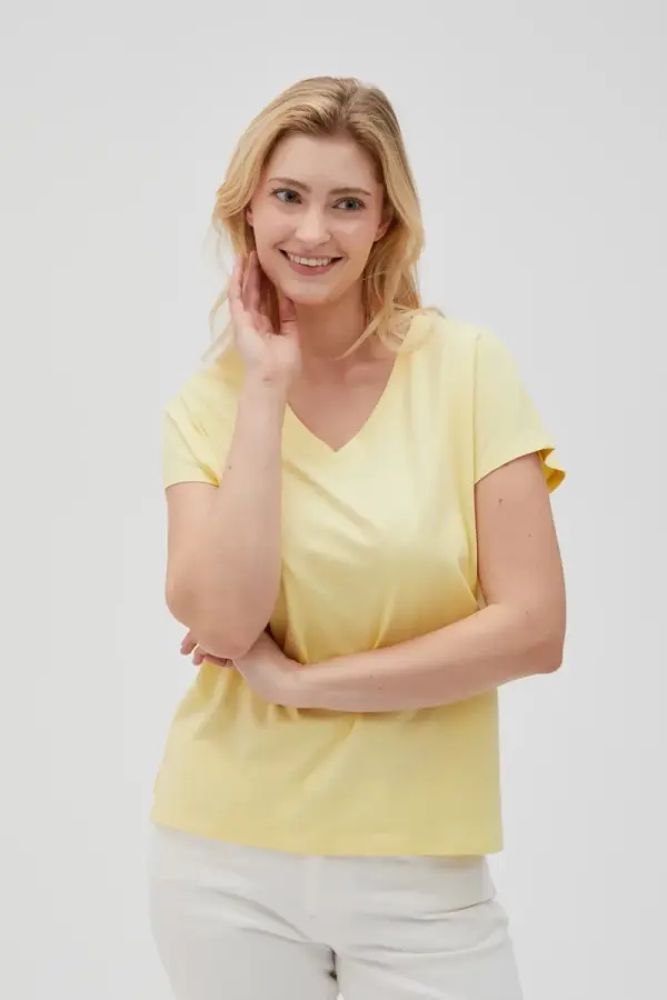 Marisse Marisse Women's T-Shirt L-Ts-4623 L.Yellow