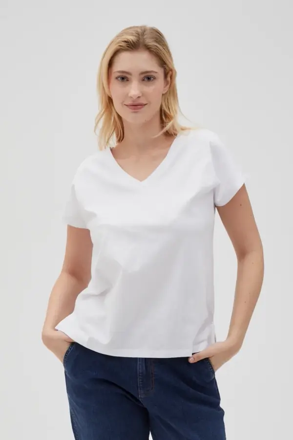 Marisse Marisse Women's T-Shirt L-Ts-4623 White