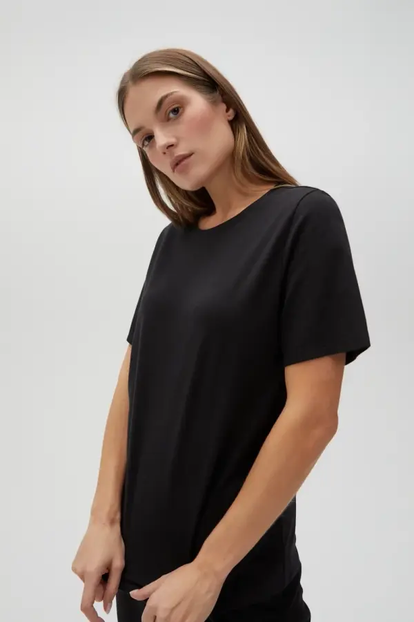 Marisse Marisse Women's T-Shirt L-Ts-4624 Black