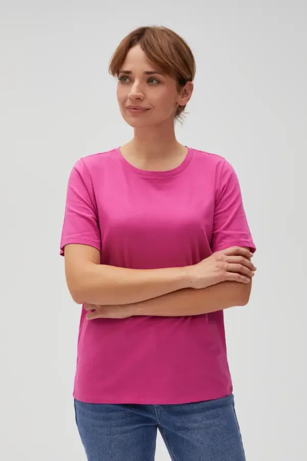 Marisse Marisse Women's T-Shirt L-Ts-4624 Fuchsia