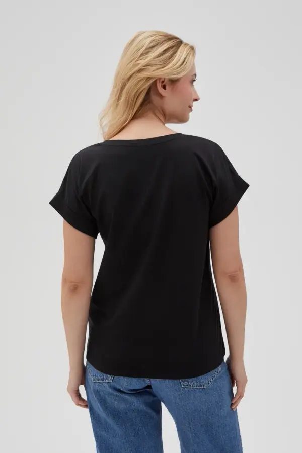 Marisse Marisse Women's T-Shirt L-Ts-4626 Black