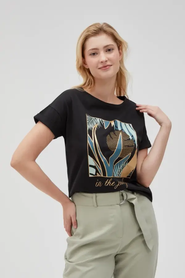 Marisse Marisse Women's T-Shirt L-Ts-4633 Black