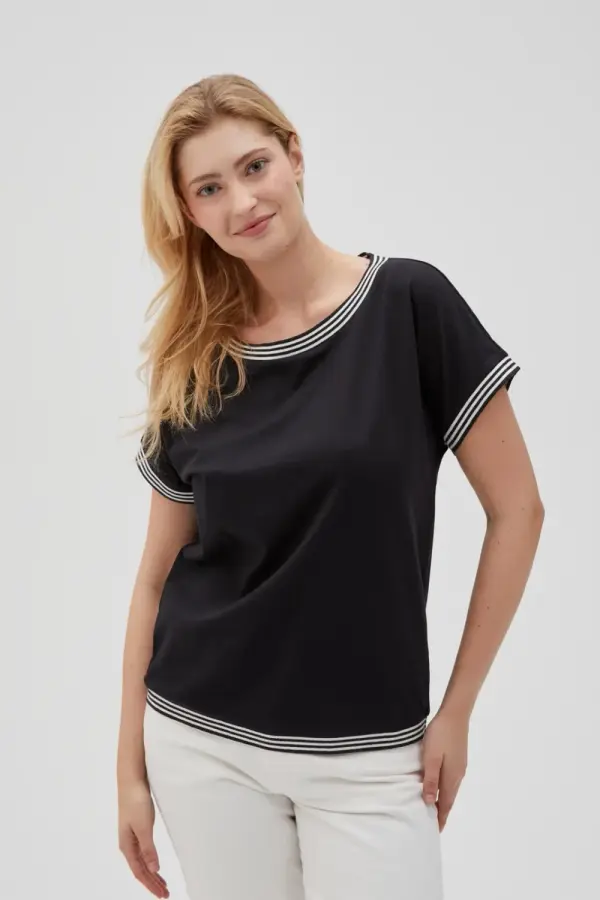 Marisse Marisse Women's T-Shirt L-Ts-4637 Black