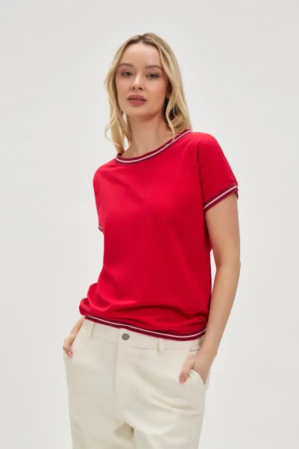 Marisse Marisse Women's T-Shirt L-Ts-4637 Red