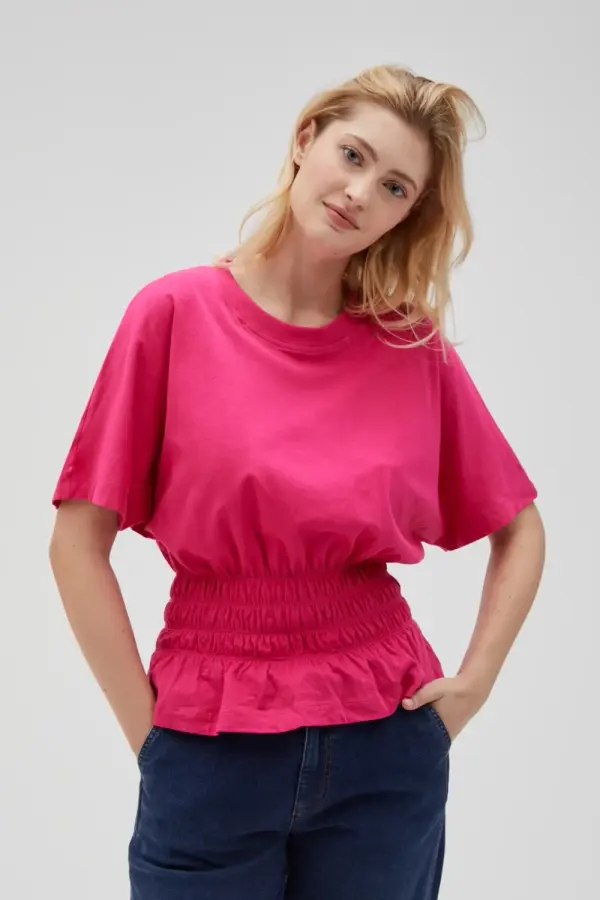 Marisse Marisse Women's T-Shirt L-Ts-4638 Fuchsia
