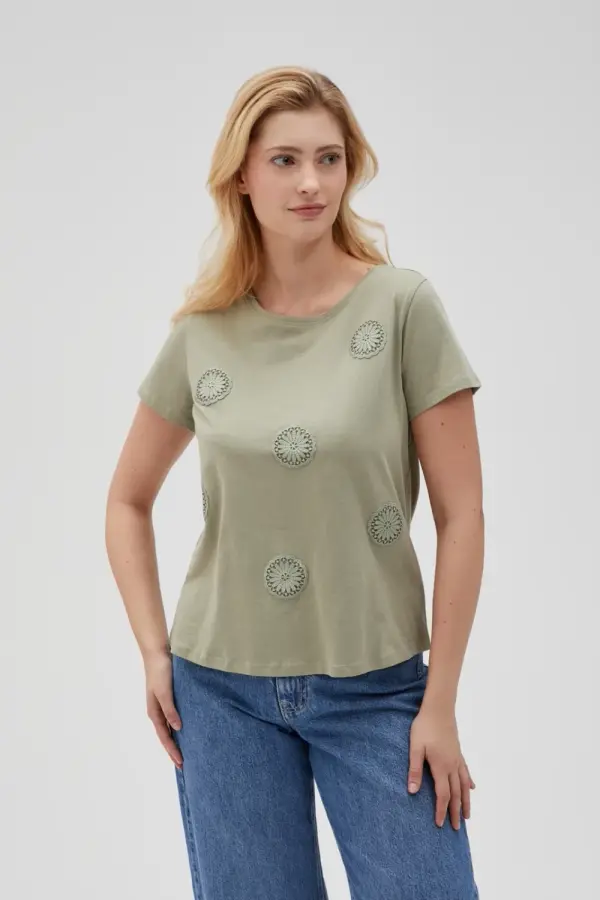 Marisse Marisse Women's T-Shirt L-Ts-4643 Olive