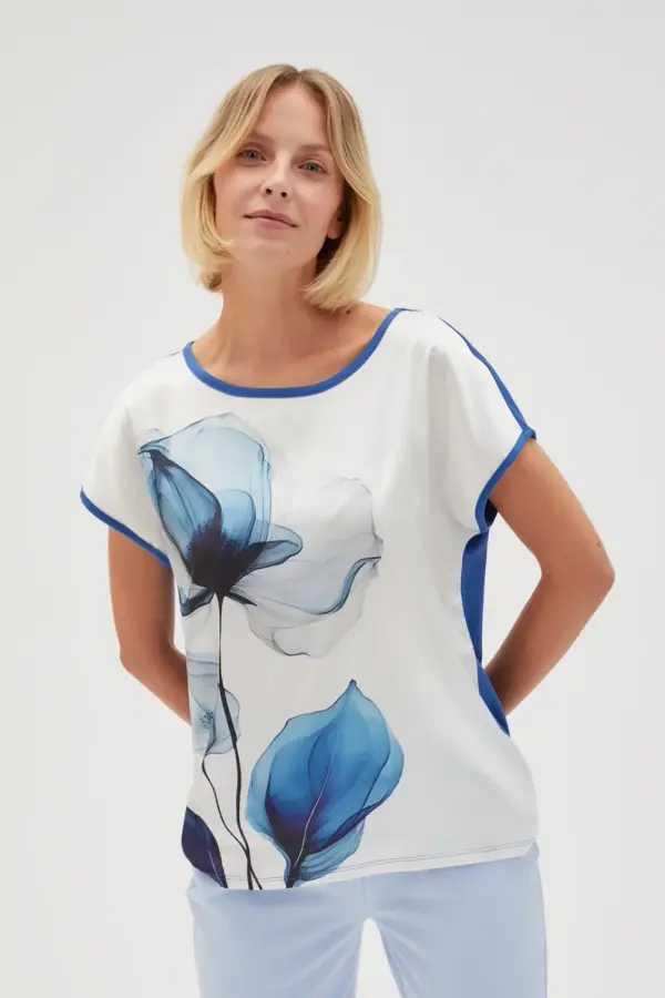 Marisse Marisse Women's T-Shirt L-Ts-4646 L.Blue