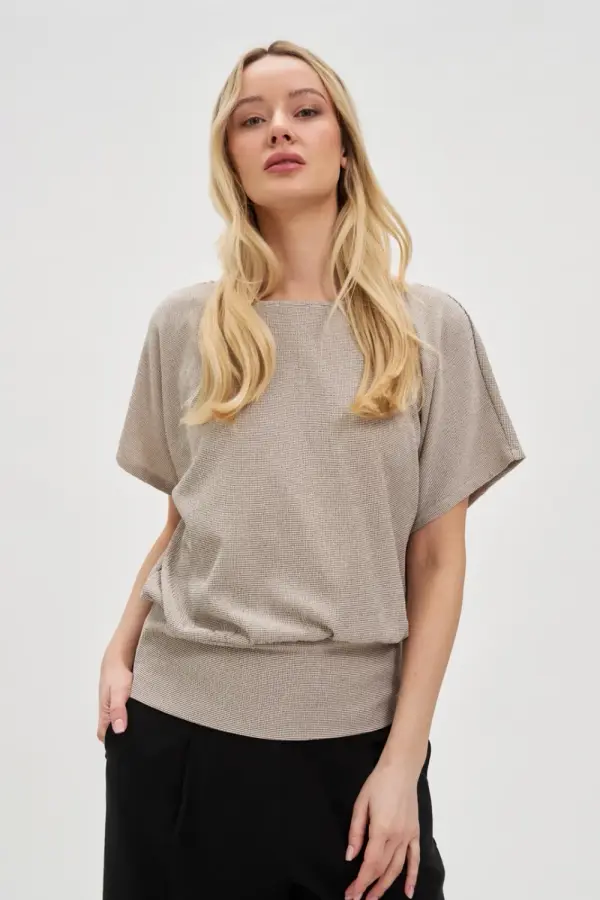 Marisse Marisse Women's T-Shirt L-Ts-4664 L.Beige