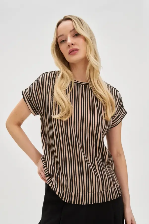 Marisse Marisse Women's T-Shirt L-Ts-4665 L.Beige