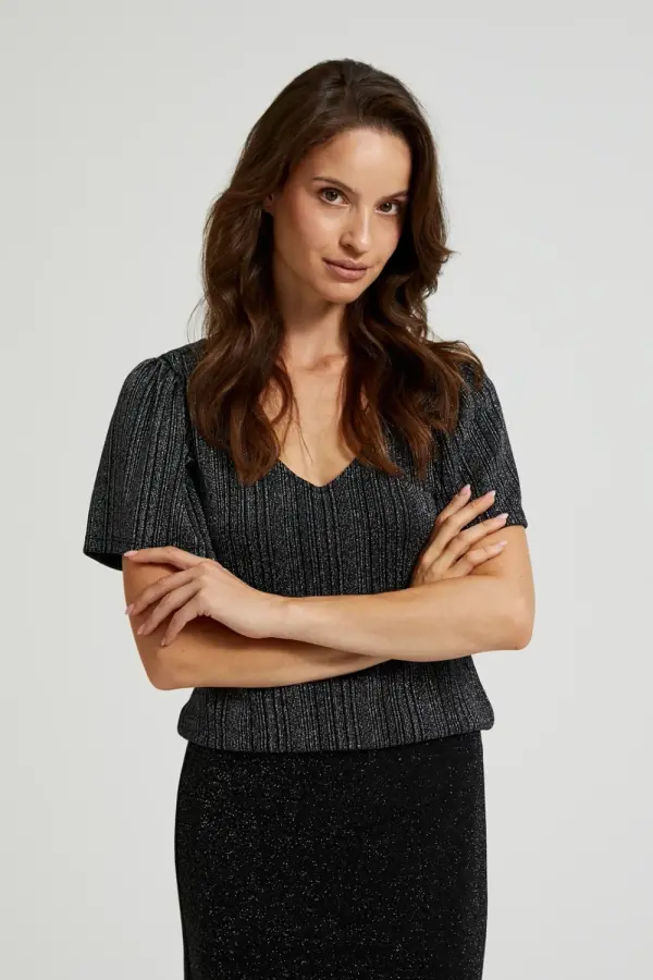 Marisse Marisse Women's T-Shirt Z-Ts-4528 Silver