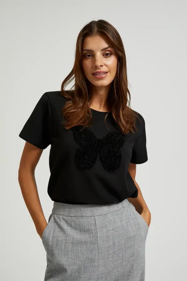 Marisse Marisse Women's T-Shirt Z-Ts-4533 Black