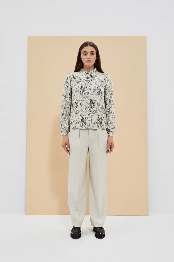 Marisse Marisse Women's Trousers L-Sp-4004 L.Beige