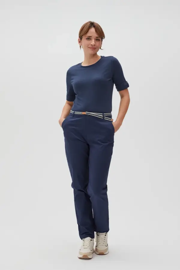 Marisse Marisse Women's Trousers L-Sp-4600 Navy