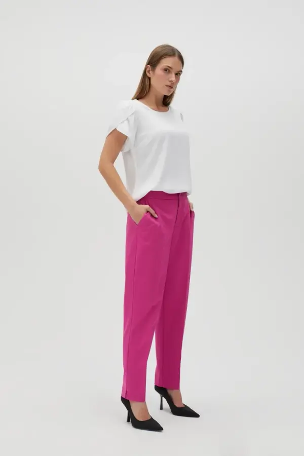 Marisse Marisse Women's Trousers L-Sp-4604 Fuchsia