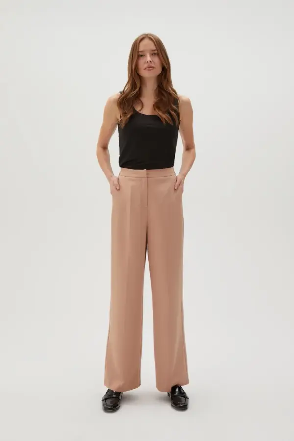 Marisse Marisse Women's Trousers L-Sp-4607 L.Brown