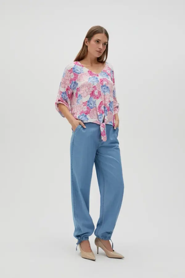 Marisse Marisse Women's Trousers L-Sp-4609 Blue
