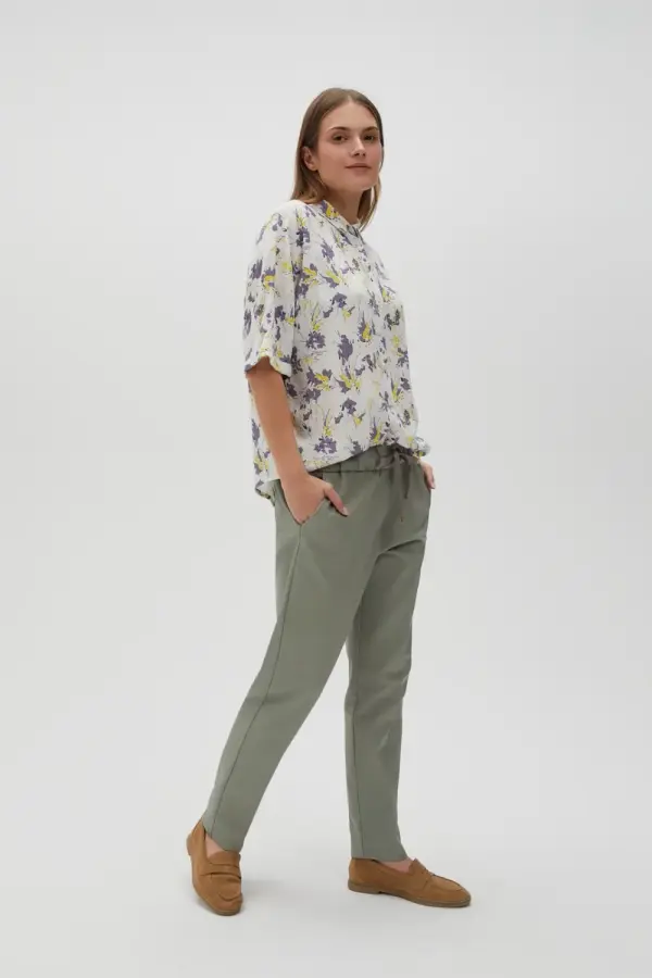 Marisse Marisse Women's Trousers L-Sp-4614 Olive