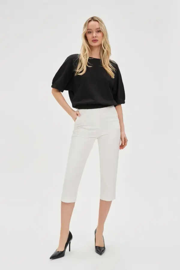 Marisse Marisse Women's Trousers L-Sp-4615 Off White