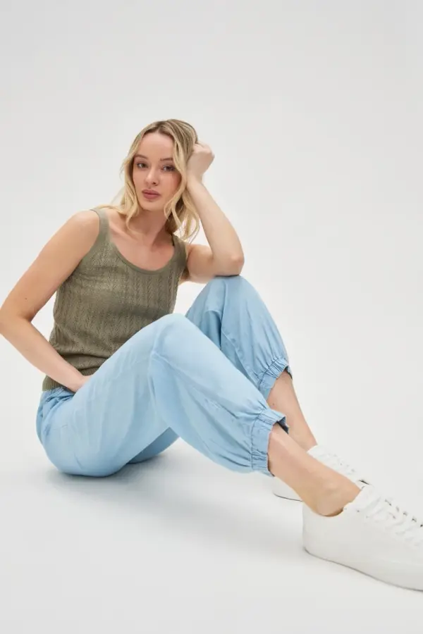 Marisse Marisse Women's Trousers L-Sp-4620 Blue