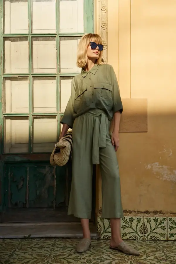 Marisse Marisse Women's Trousers L-Sp-4624 Olive