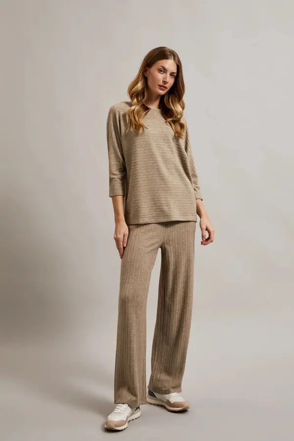 Marisse Marisse Women's Trousers Z-Sp-4520 Beige Melange