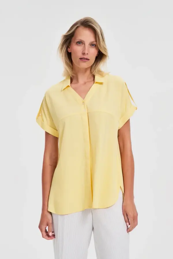 Marisse Marisse Yellow Viscose Shirt