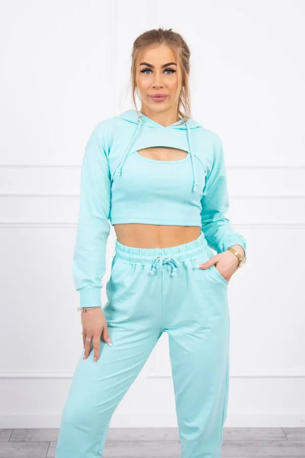 marka niezdefiniowana marka niezdefiniowana 3-piece cotton set mint