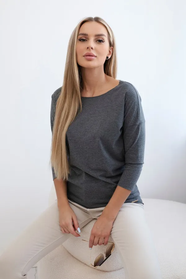 marka niezdefiniowana marka niezdefiniowana Blouse Casual graphite melange