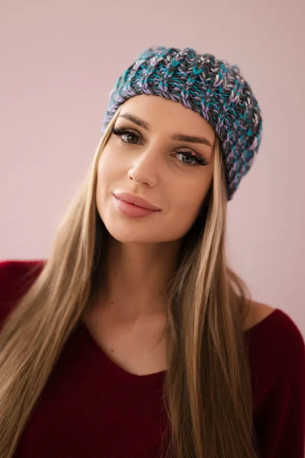 Kesi marka niezdefiniowana Cap with a pompom Maria K335 turquoise