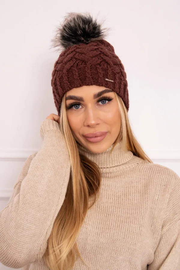 marka niezdefiniowana marka niezdefiniowana Cap with fleece Daria K217 brown