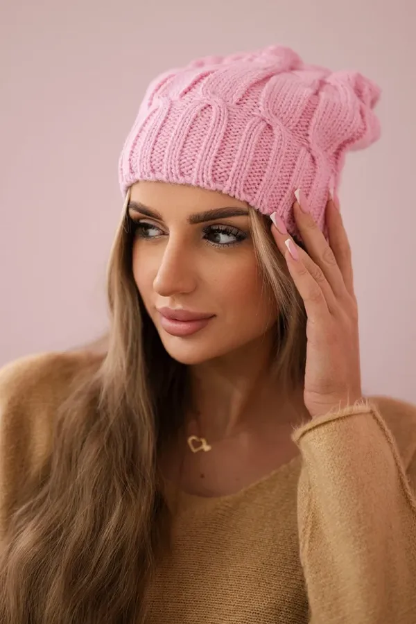 Kesi marka niezdefiniowana Cap with fleece Iwona K221 pink