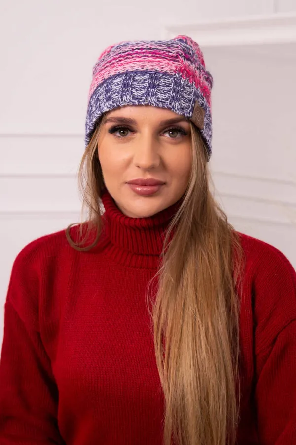 Kesi marka niezdefiniowana Cap with fleece Monika K256 pink+dark purple