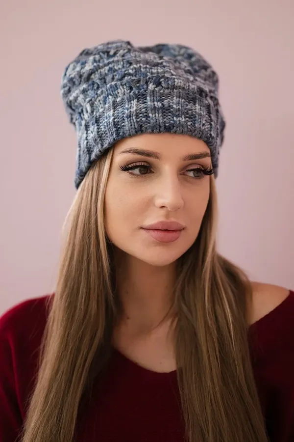 marka niezdefiniowana marka niezdefiniowana Cap with fleece Roksana K209 blue + jeans