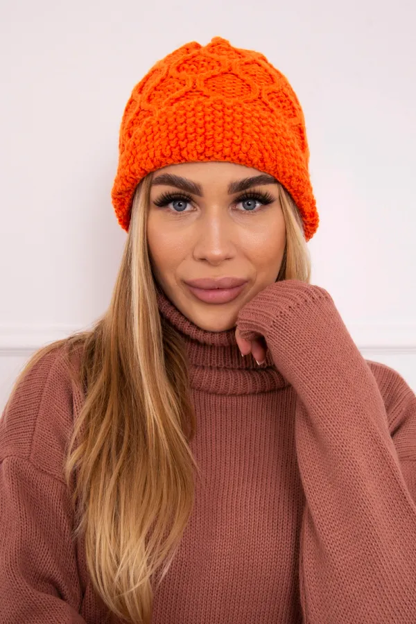 marka niezdefiniowana marka niezdefiniowana Cap with fleece Roma Bis K235 orange