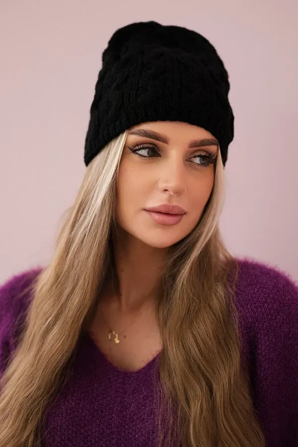 Kesi marka niezdefiniowana Cap with fleece Teresa K285 black