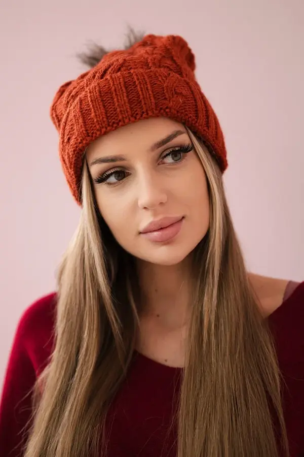 Kesi marka niezdefiniowana Cap with fleece Warkocz K226 foxy