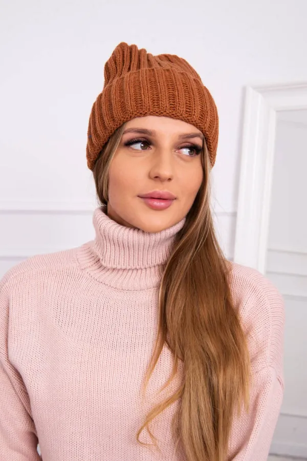 Kesi marka niezdefiniowana Cap with turn up Magda K293 camel