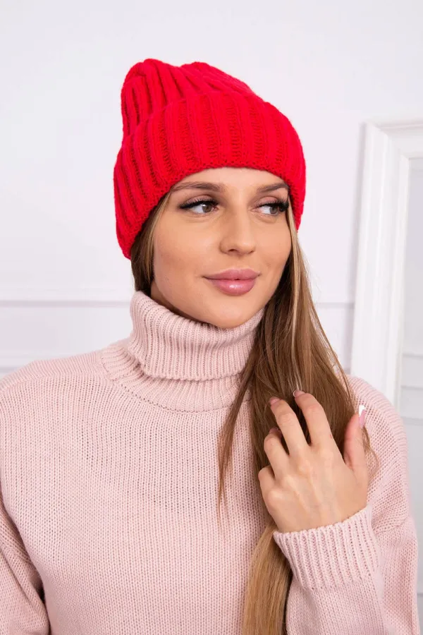 Kesi marka niezdefiniowana Cap with turn up Magda K293 red