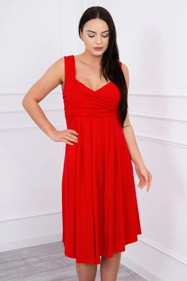 Kesi marka niezdefiniowana Dress with wide straps red