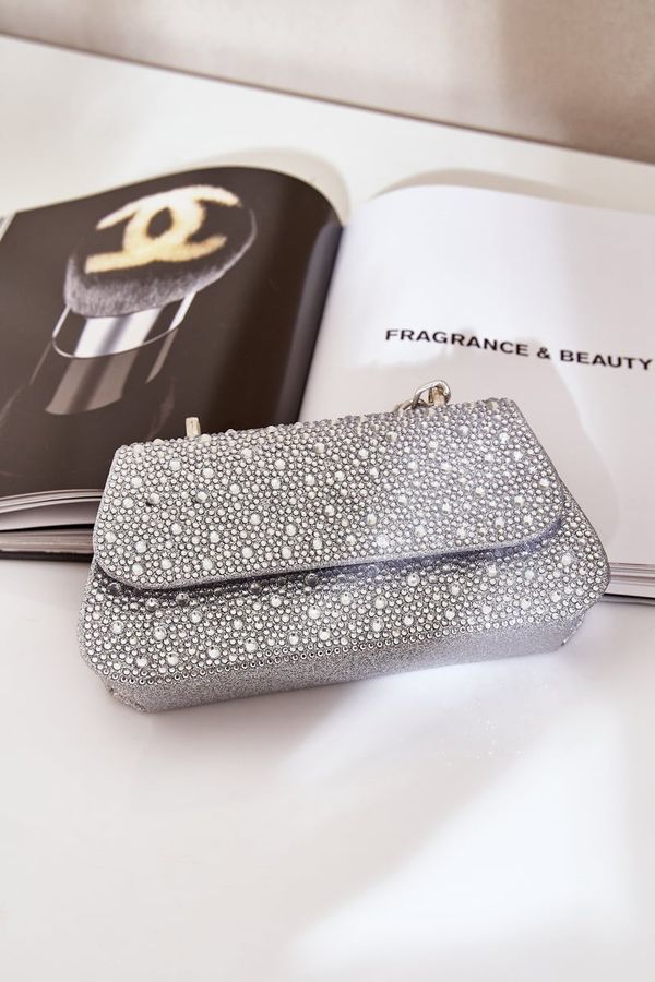 marka niezdefiniowana marka niezdefiniowana Embellished Evening Bag Silver Kariti