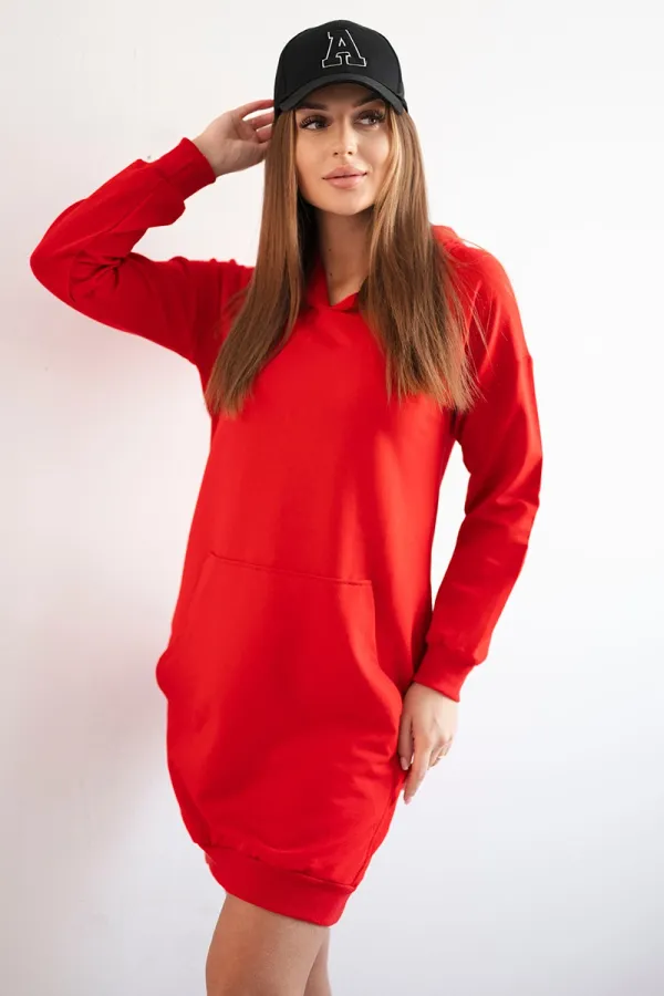 Kesi marka niezdefiniowana Hooded dress red