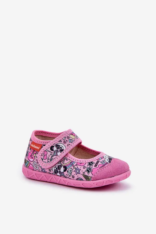 Milami marka niezdefiniowana Leather Sneakers On A Platform Pink Lemmy
