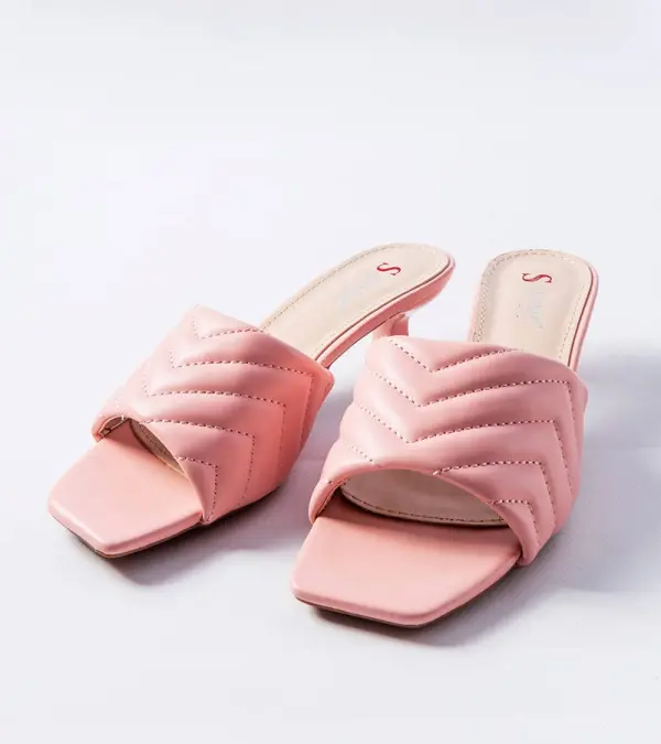 marka niezdefiniowana marka niezdefiniowana Pink low-heeled mules Launay