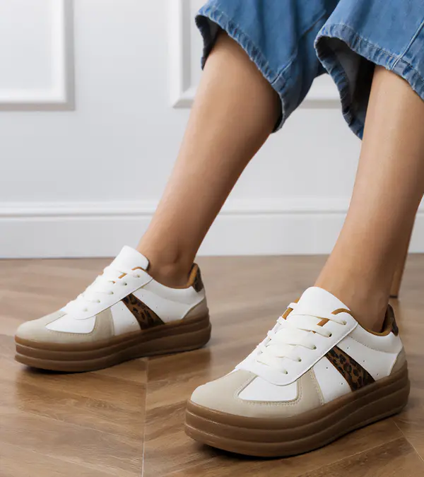 marka niezdefiniowana marka niezdefiniowana Serila women's leopard print platform sneakers