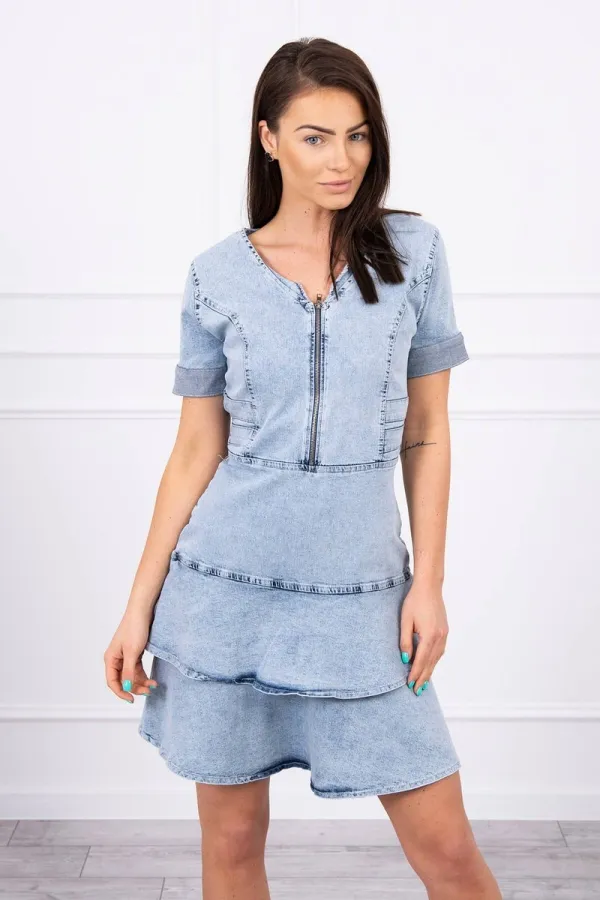 Kesi marka niezdefiniowana Stretch denim dress with a zip neckline S/M-L/XL