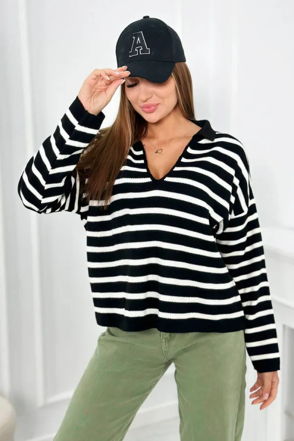 Kesi marka niezdefiniowana Striped sweater ecru