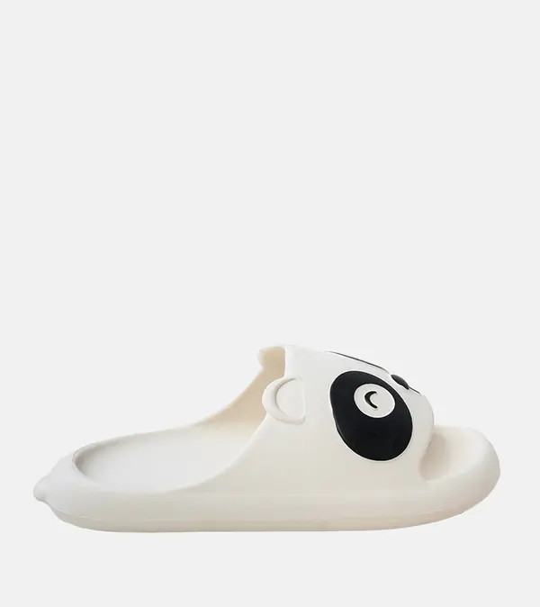 marka niezdefiniowana marka niezdefiniowana White children's flip-flops with panda motif Ketti