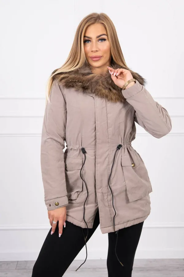 Kesi marka niezdefiniowana Winter Jacket TIFFI 14 beige